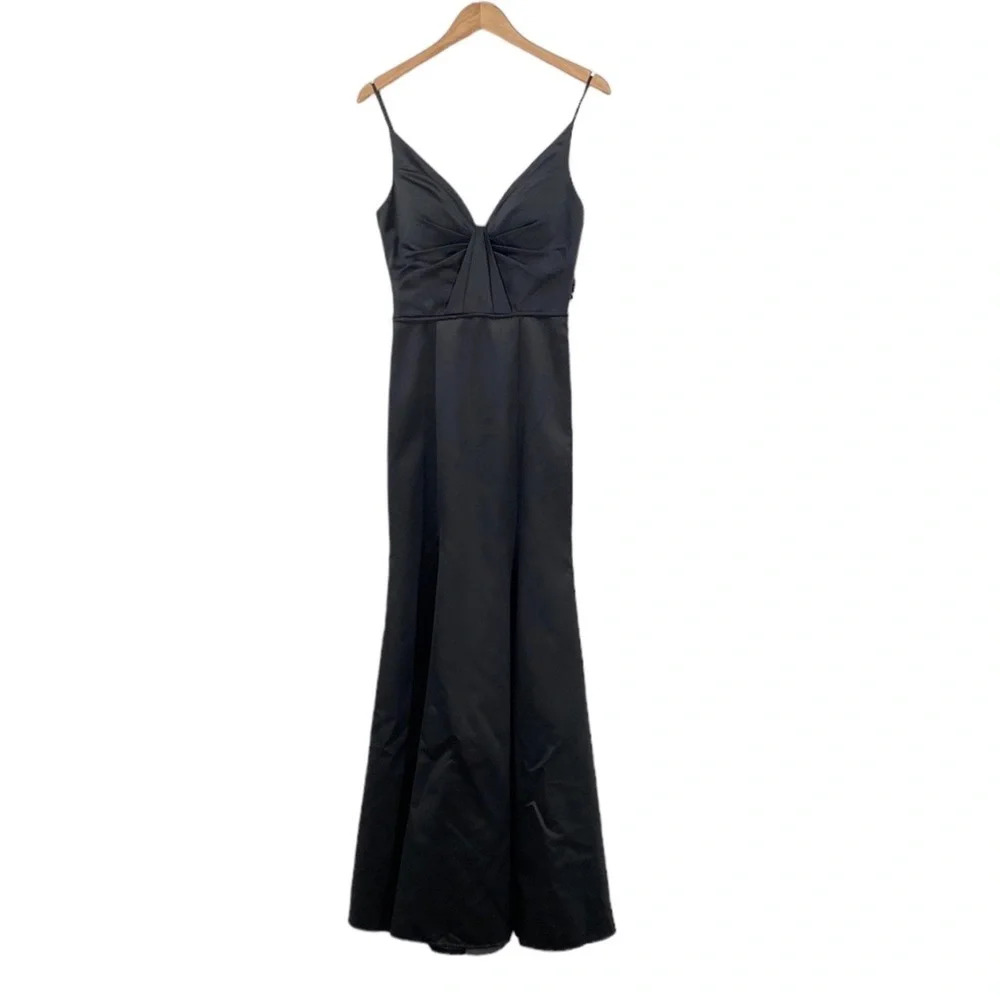 MoriLee Madeline Gardner Formal Dress Womens 6 Charcoal Gray Mermaid Gown